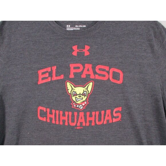 Under Armour El Paso Chihuahuas Graphic T-Shirt 2XL Loose Fit Short Sleeve Charc - Picture 3 of 9